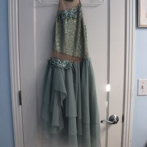 Costume Gallery Adult Teal/Grey Dance Costume